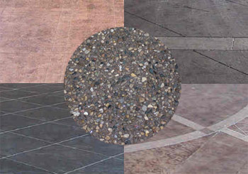 Voehl Construction Inc. offers concrete work with decorative finishes including Broomed, Smooth, Stamped, Stained, Colored and Exposed Aggregate or any combination of your choice.