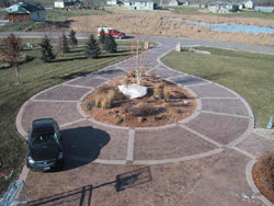 Stamped and Stained Circular Driveway