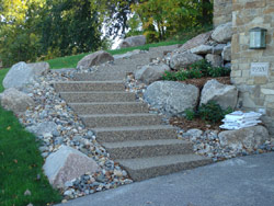 Exposed Aggregate Steps