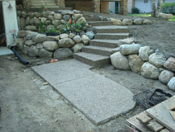 Exposed Aggregate Steps