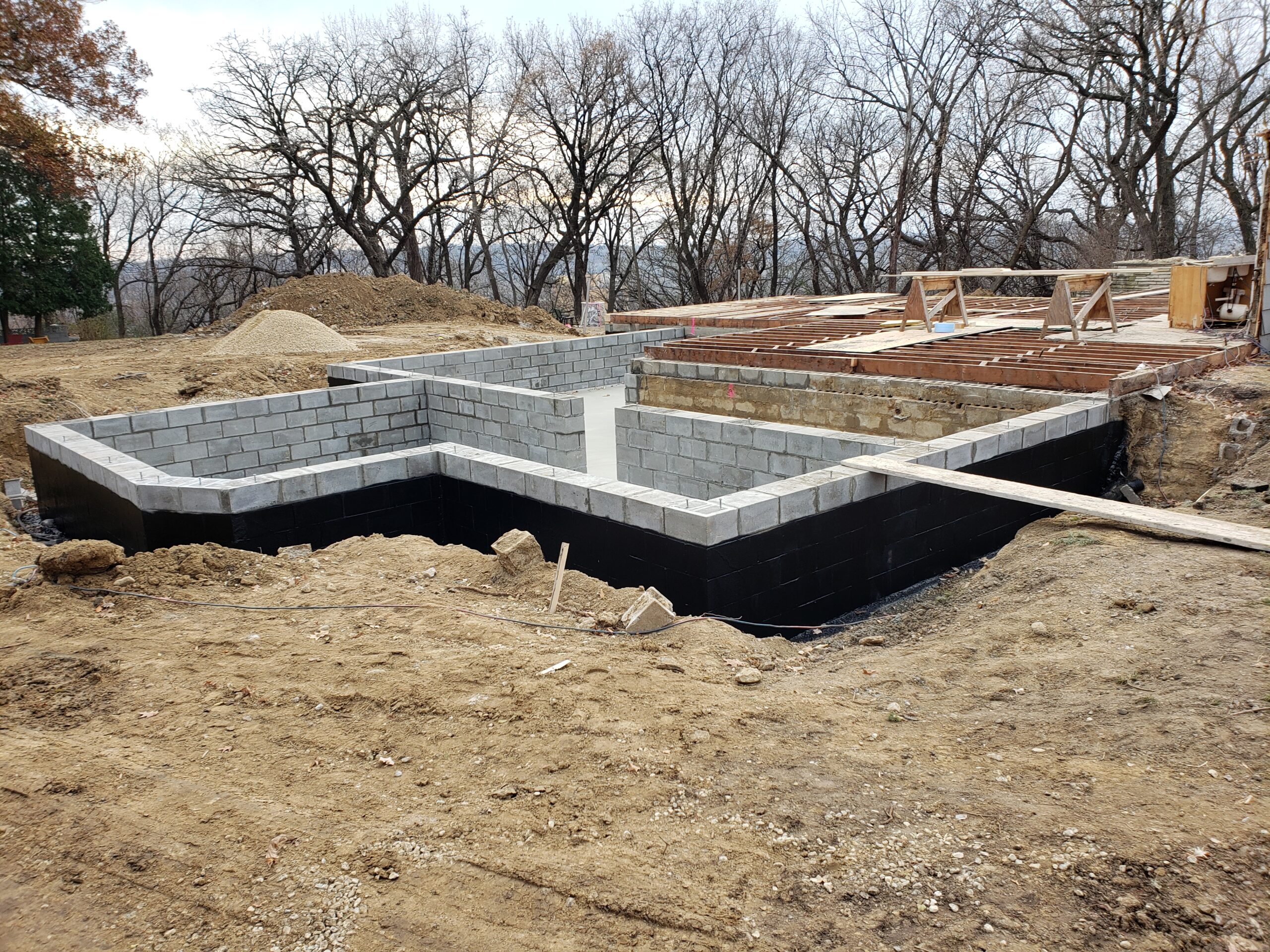 Foundation Block work Masonry and Concrete Pouring services for residential and commercial applications from Voehl Construction Inc.