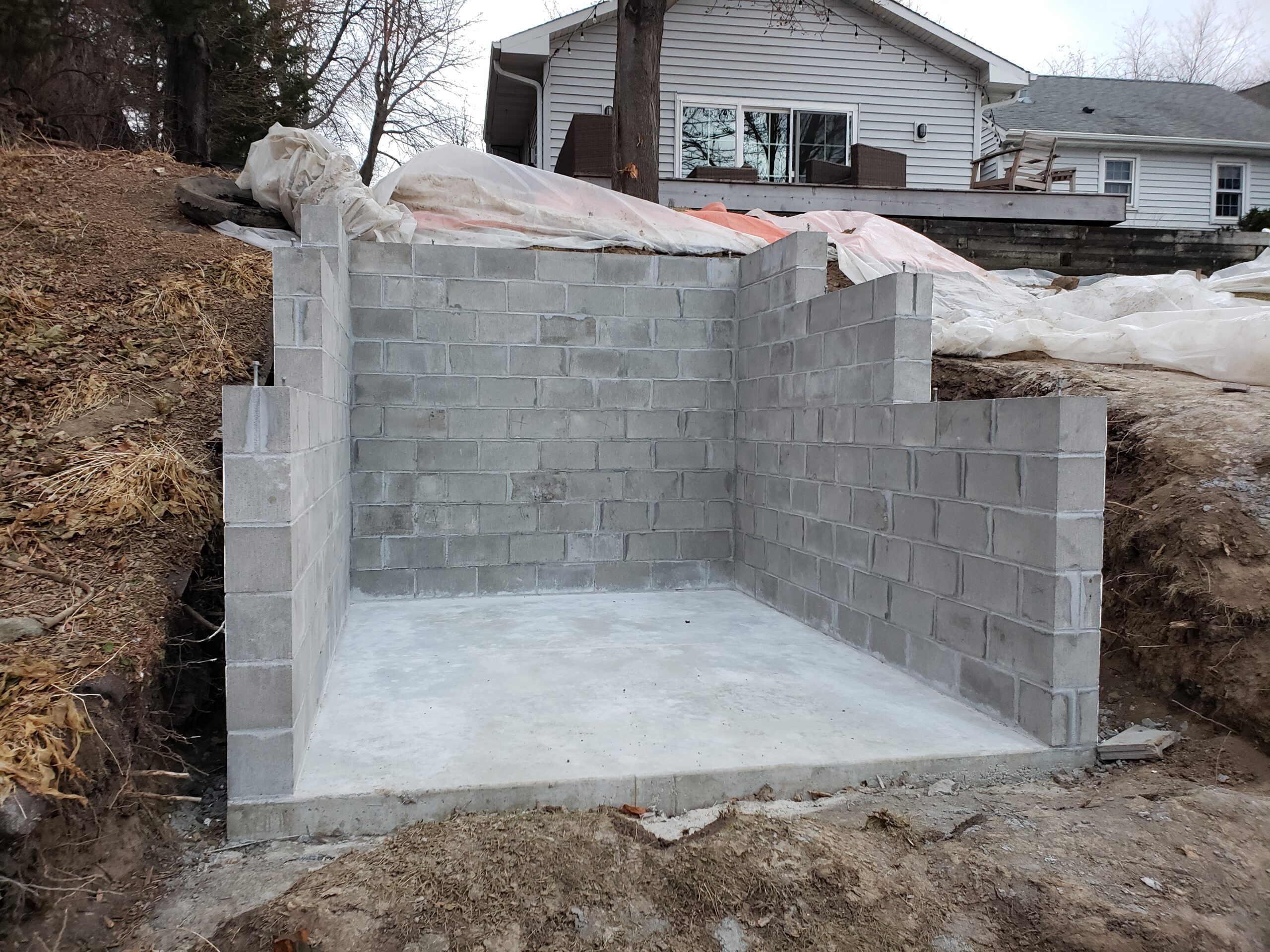 Foundation Blockwork Masonry and Concrete Pouring services for residential and commercial applications from Voehl Construction Inc.